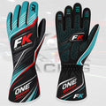 FK Competition Kart Gloves 2026 – Teal / Black / Red
