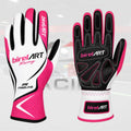 New Birel Art Kart Racing Gloves Black / White / Pink