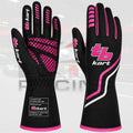 New TB Kart Racing Gloves Pink & Black