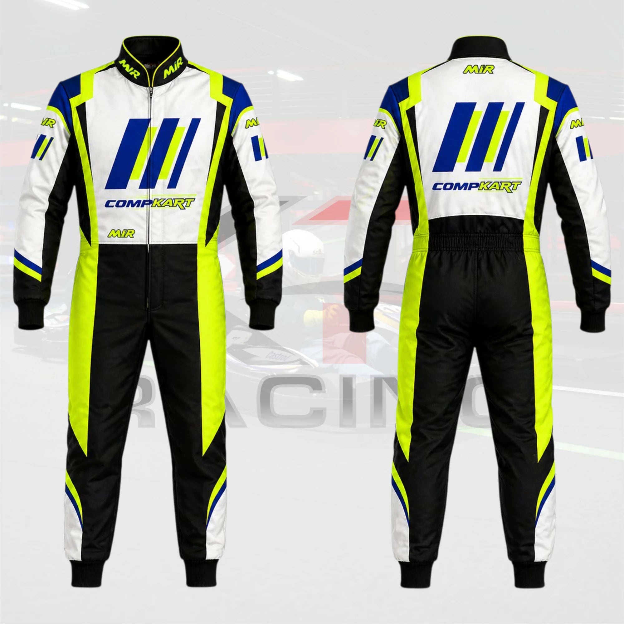 MIR Compkart kart Racing suit White & Black