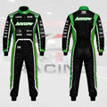 New OMP Arrow Kart Racing Suit Black / White / Green