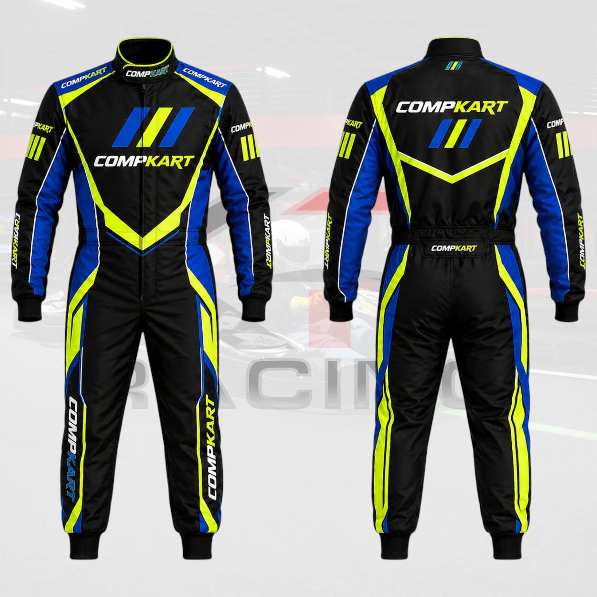2026 New Compkart kart Racing suit Black & Blue
