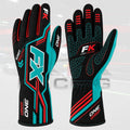 FK Pro Kart Racing Gloves 2026 – Teal Edition