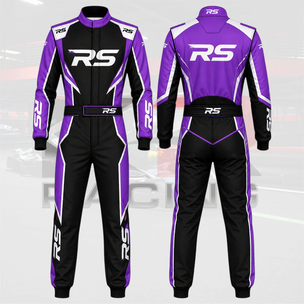 New RS Kart Racing Suit Black / Purple