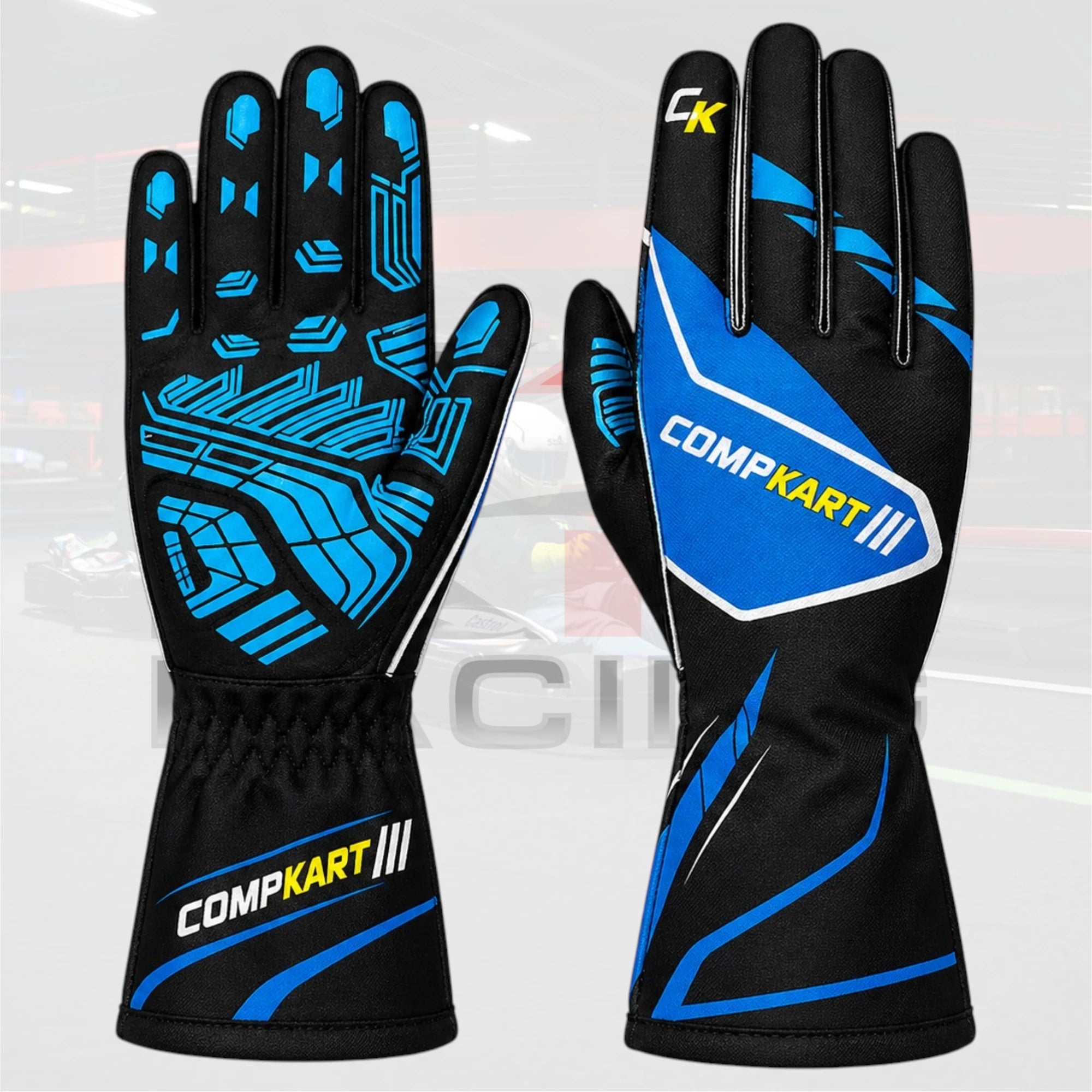2025 Compkart Kart Racing Gloves Black