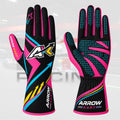 Alpinstar Arrow Kart Racing Gloves Black / Syan / Pink