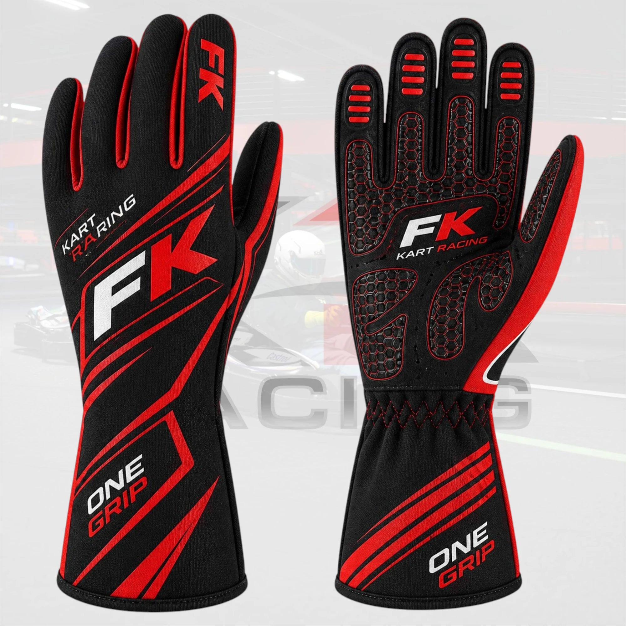 FK Competition Kart Gloves 2026 – Black / Red