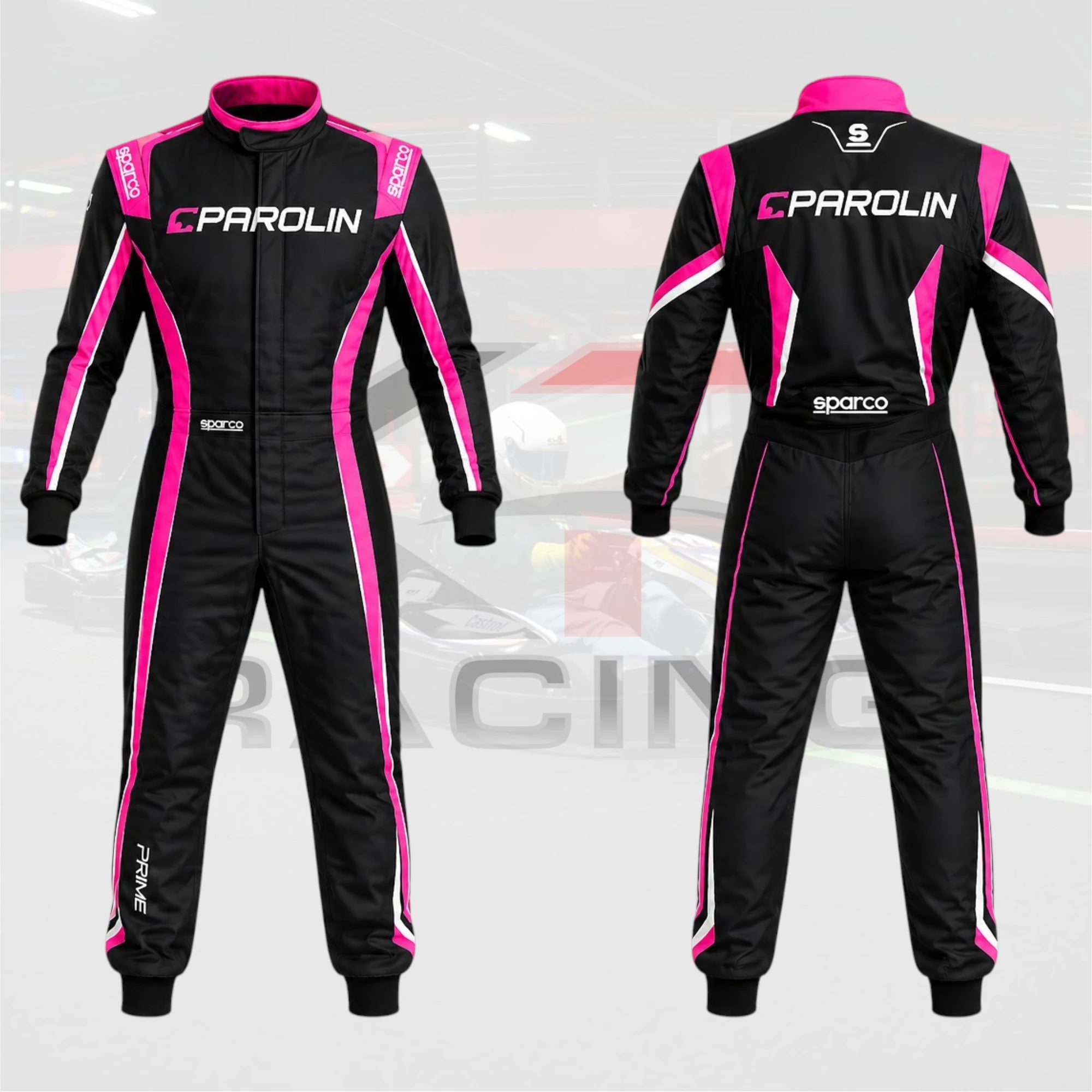 Sparco Parolin Prime K Suit Parolin Black Pink