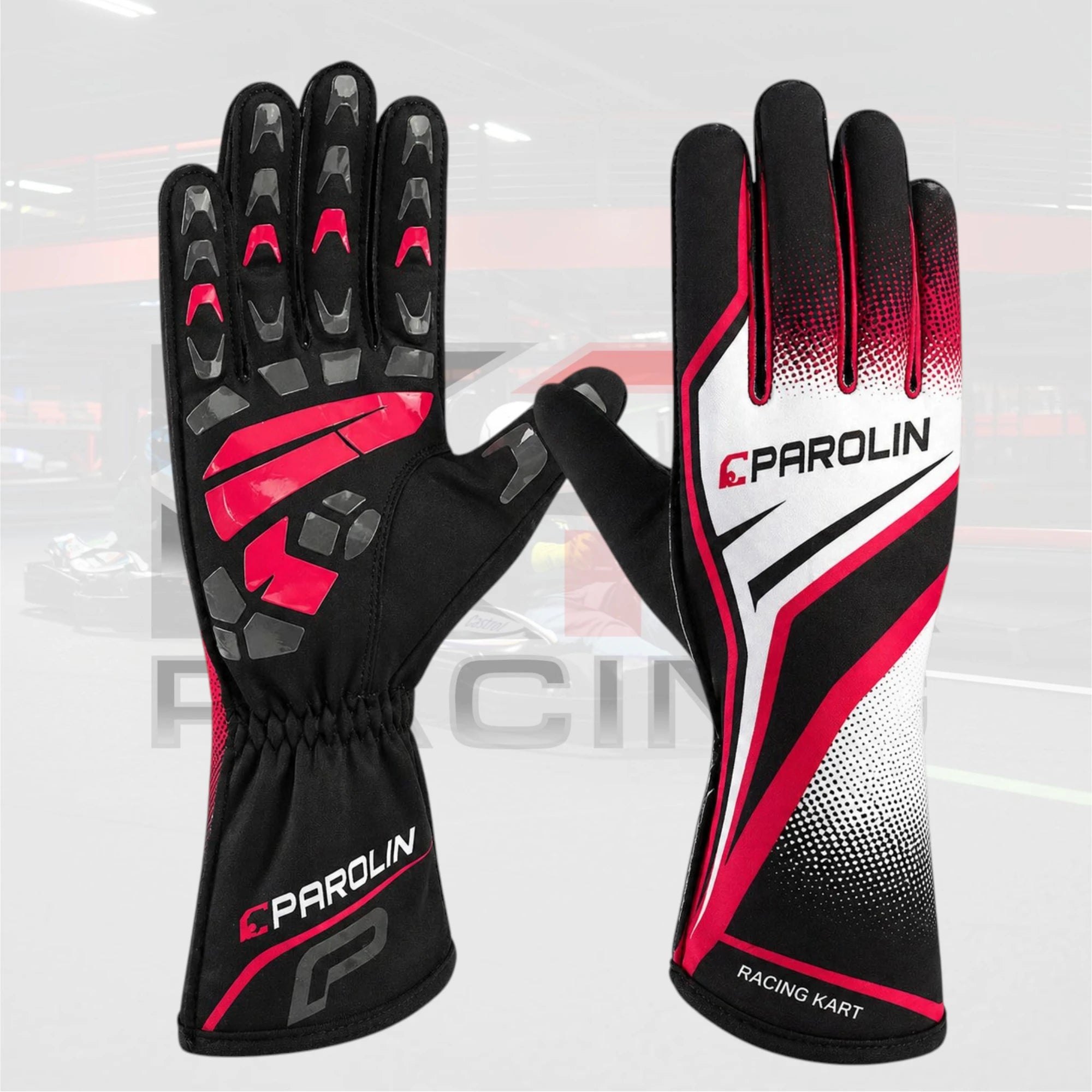 2025 Parolin Kart Racing Gloves Black Pink