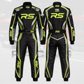OMP RS Kart Racing Suit Black / Fluorescent Green