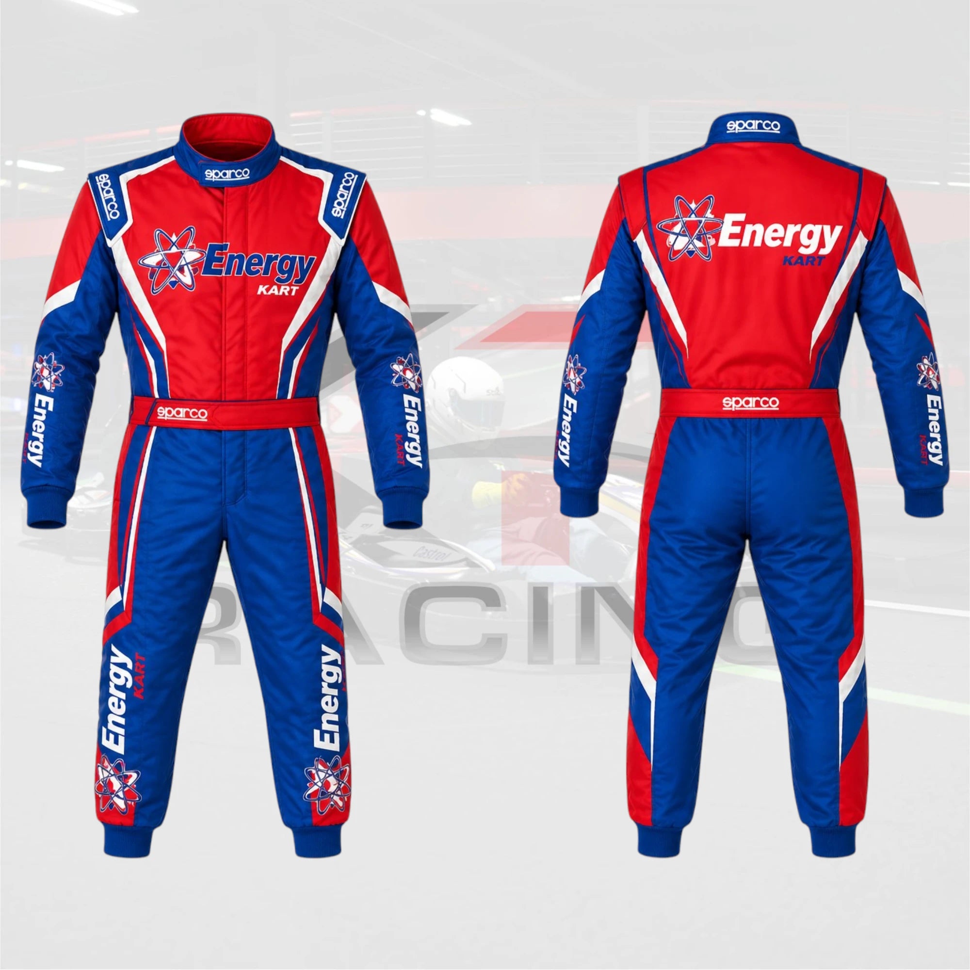 New Energy Corse kart Racing suit Red Blue