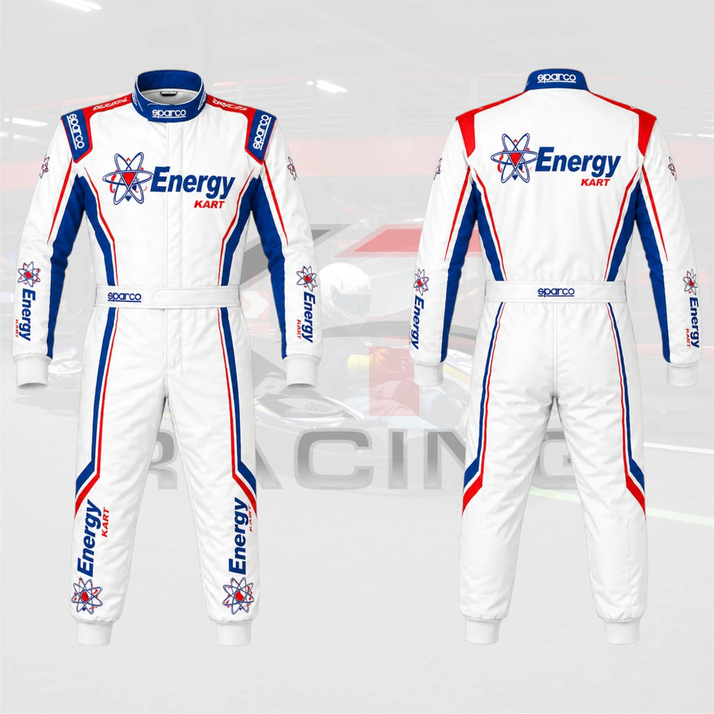 New 2025 Energy Corse kart Racing suit White