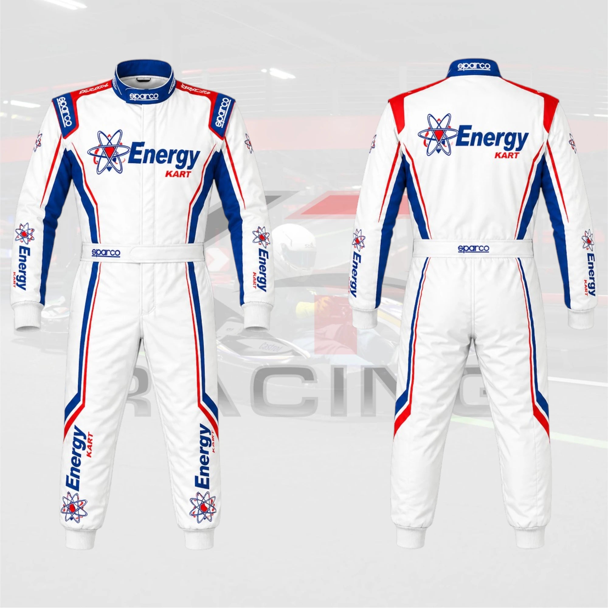 New 2025 Energy Corse kart Racing suit White