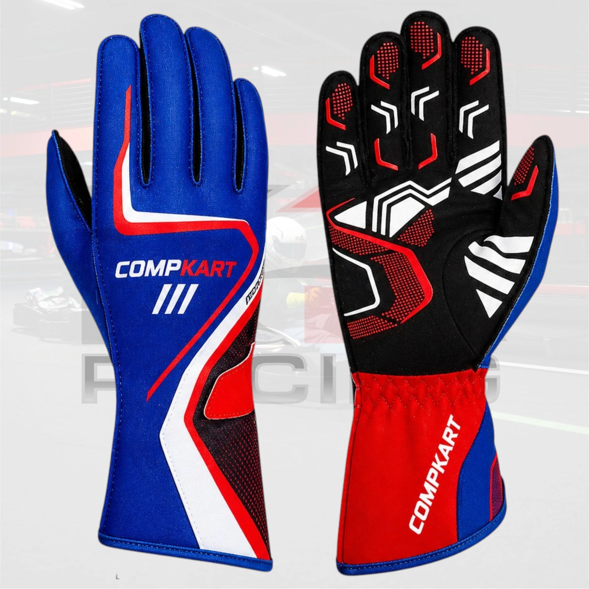 New COMPKART Ultra Drive Karting Gloves Blue