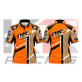 OK1 Kart Racing Team Polo Shirt Brown & Orange