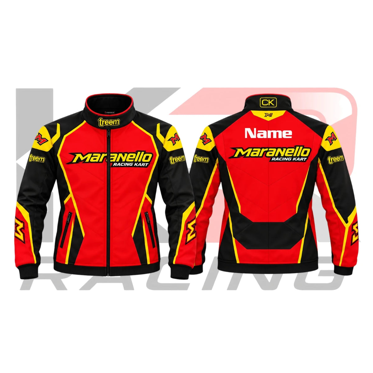 Maranello Kart Racing Jacket Yellow & Black & Red