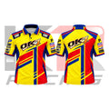 OK1 Kart Racing Team Polo Shirt Yellow & Blue & Red