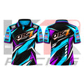 OK1 Kart Racing Team Polo Shirt Purple & Blue & Black