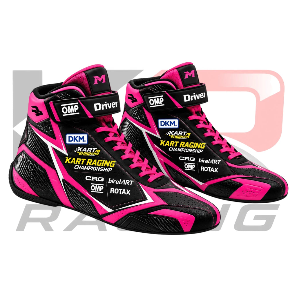 Maranello Kart Racing Shoes Pink & Black