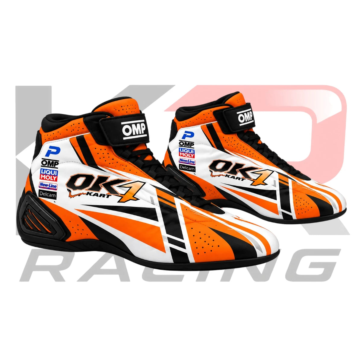 OK1 Kart Racing Team Shoes White & Orange