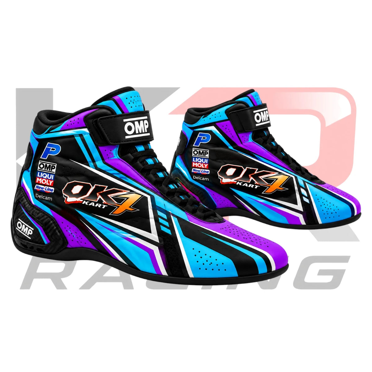 OK1 Kart Racing Team Shoes Purple & Black
