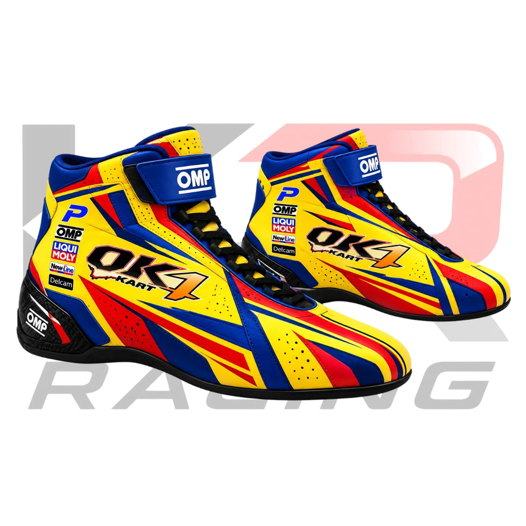 OK1 Kart Racing Team Shoes Red & Yellow & Blue