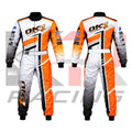 OK1 Kart Racing Team Suit White & Orange