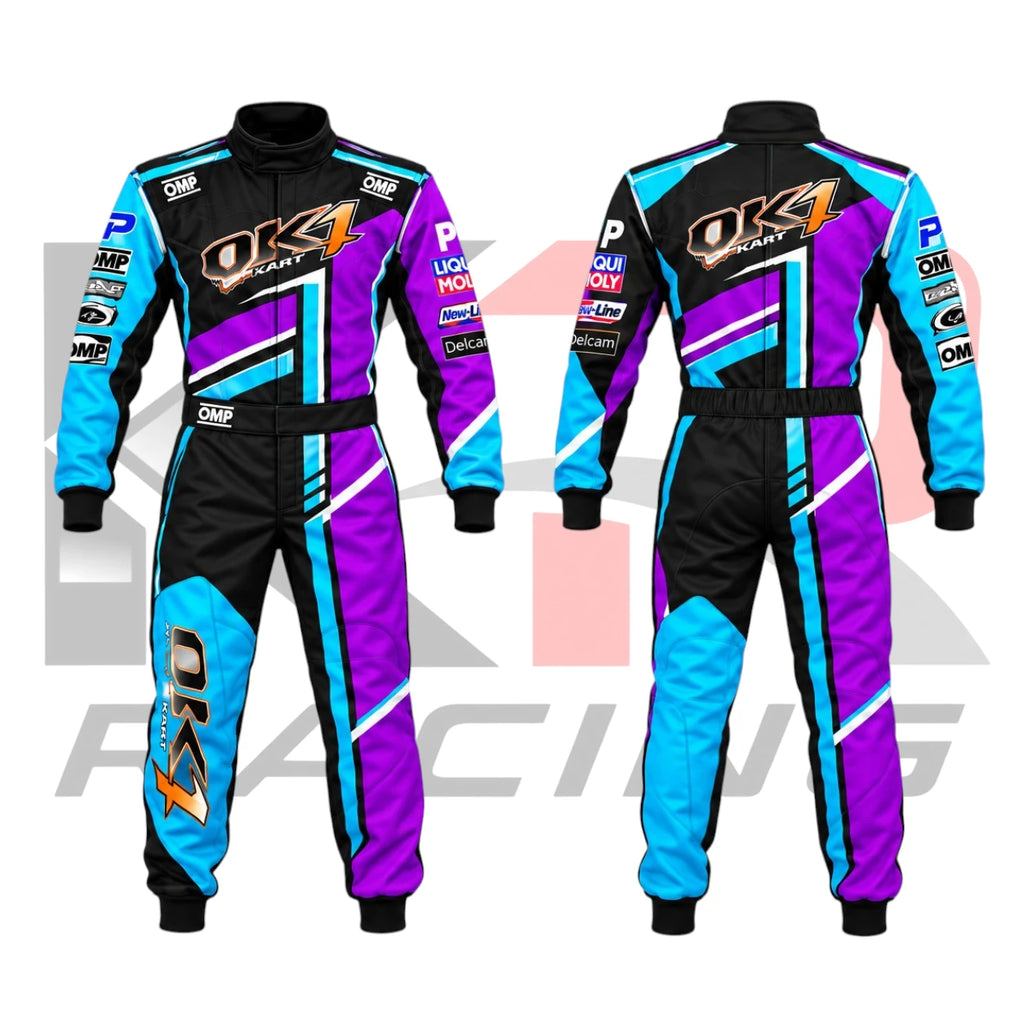 OK1 Kart Racing Team Suit Purple & Black