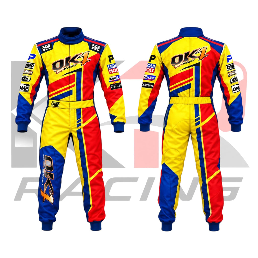 OK1 Kart Racing Team Suit Red & Yellow & Blue