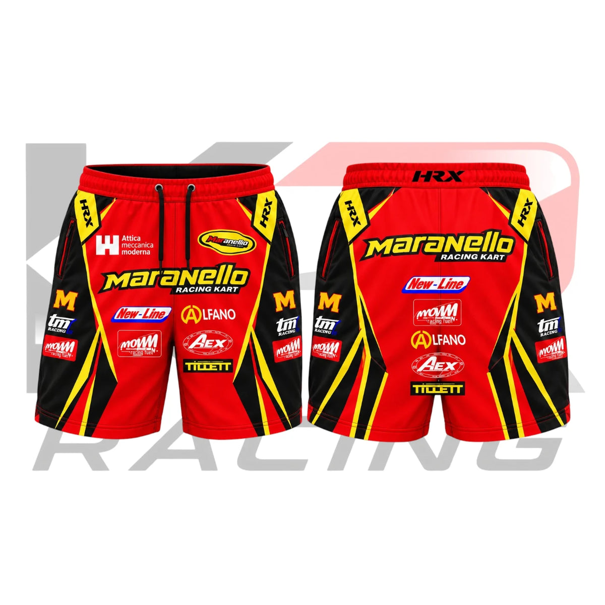 2026 Maranello Kart Racing Team Shorts Red & Black