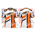 New OK1 Kart Racing Team T-Shirt White & Orange