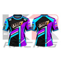 OK1 Kart Racing Team T-Shirt Black & Purple & Blue