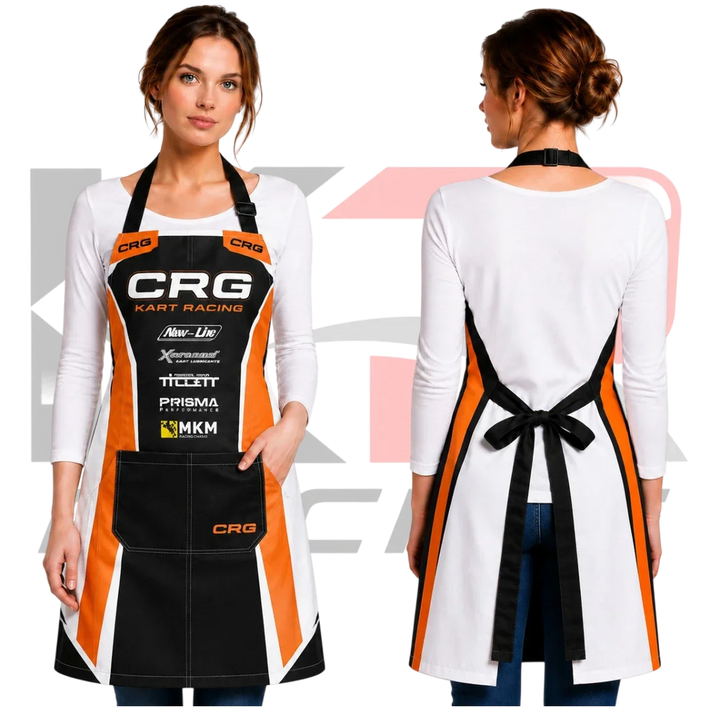 OMP CRG Kart Racing Apron Black & Orange