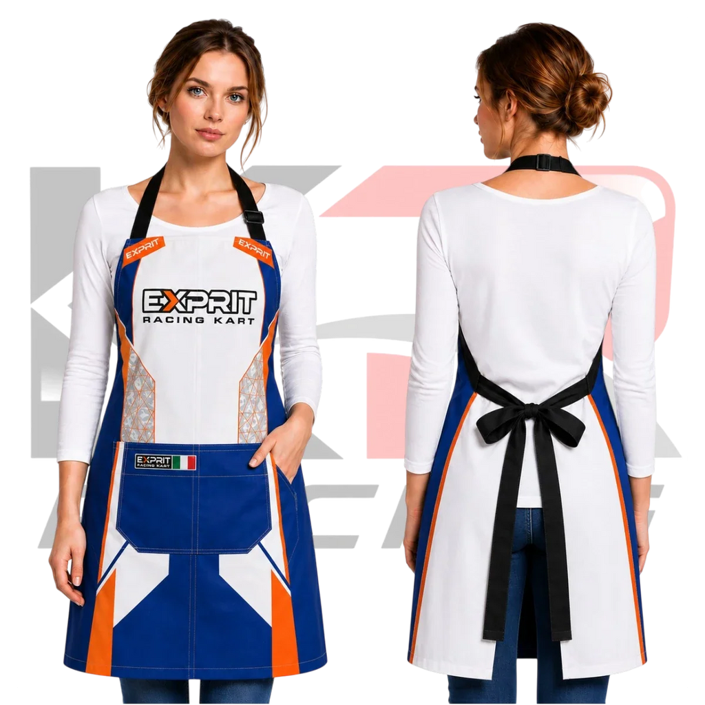 Exprit Kart Racing Apron Blue & White & Orange