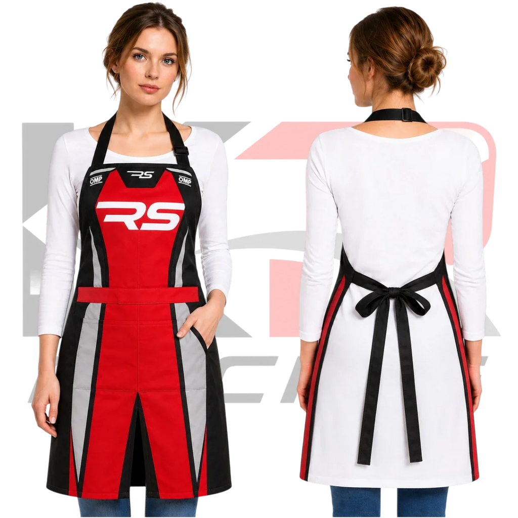 OMP RS Kart Racing Apron Red & Gray & Black