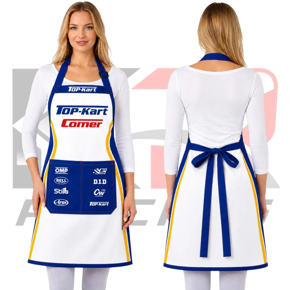 Top-Kart Kart Racing Apron Blue & White