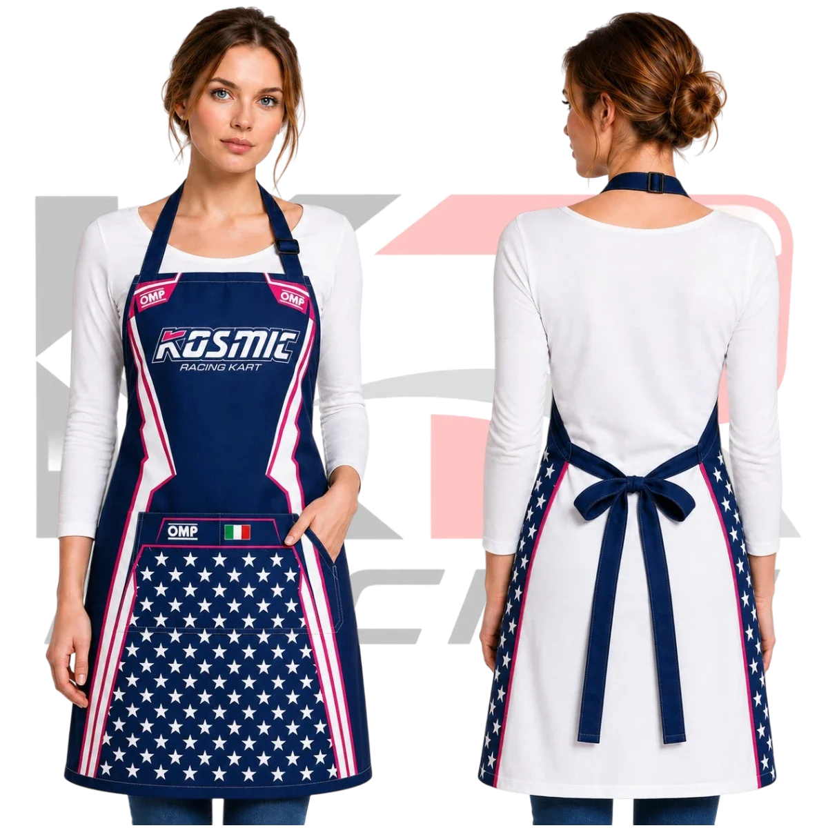 OMP Kosmic Racing Kart Apron Navy Blue