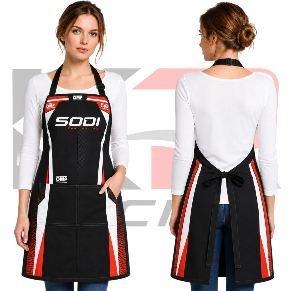 OMP SODI Kart Racing Apron Orange & Black