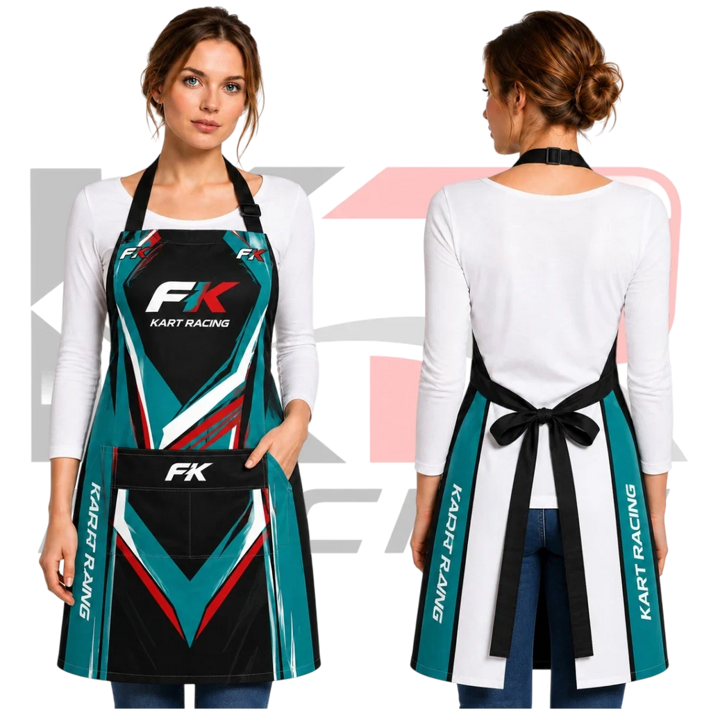 OMP FK Kart Racing Apron Black & tea