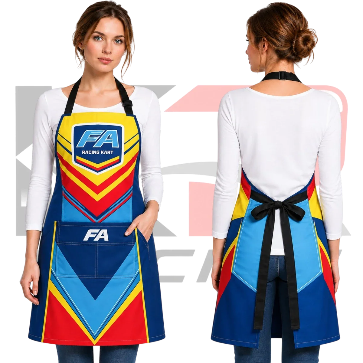 OMP FA Kart Racing Apron Blue & Yellow