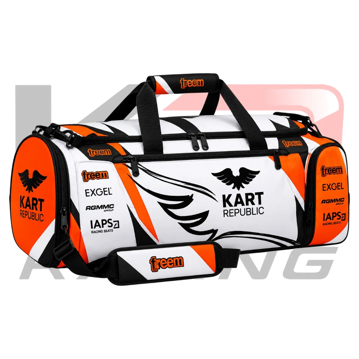 Kart Republic Karting Team Gear Bag White & Orange
