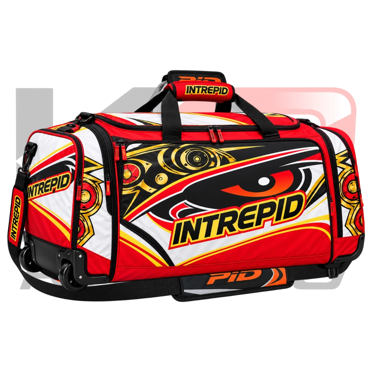 2025 Intrepid Kart Racing Team Gear Bag Black & Orange