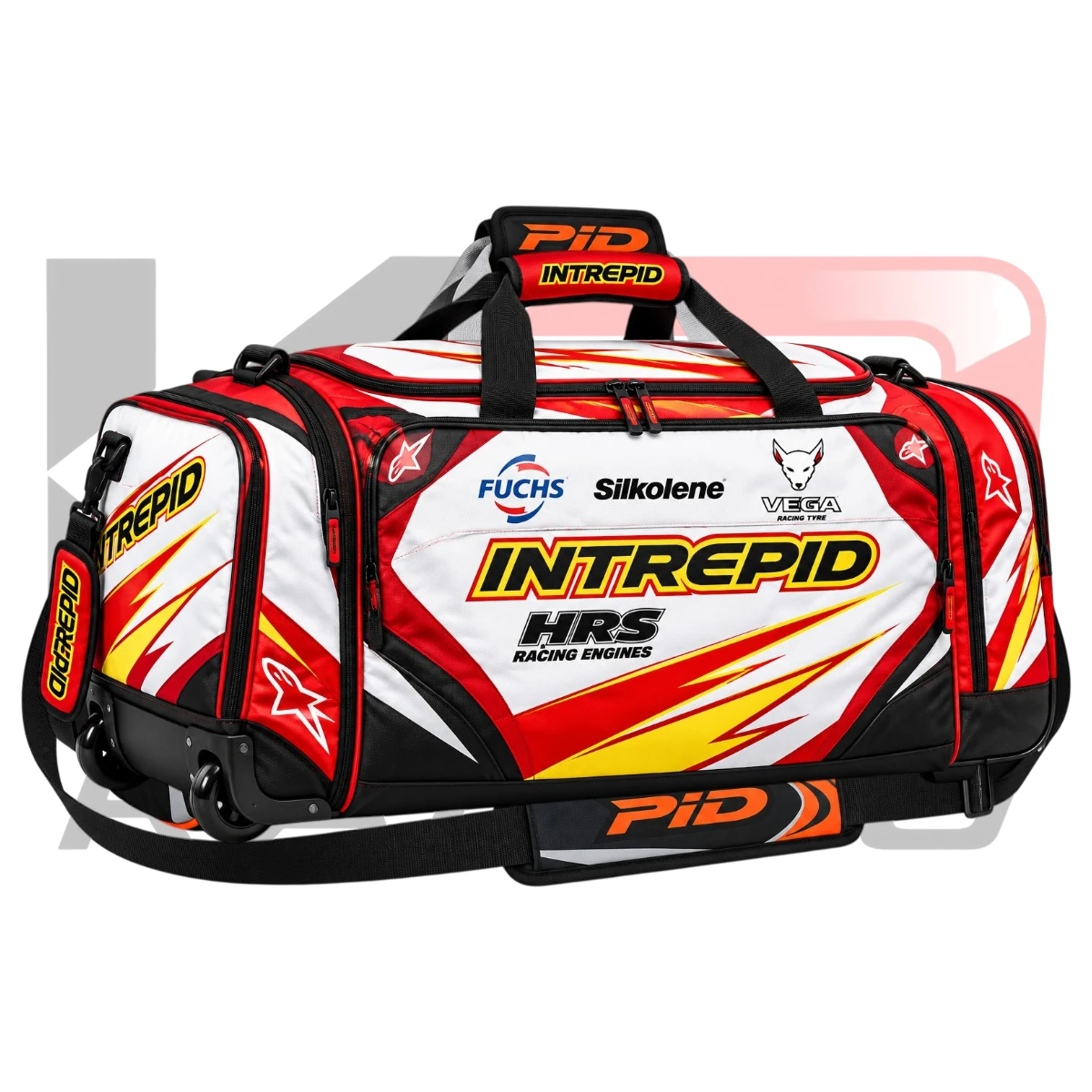 New Intrepid Kart Racing Team Gear Bag White & Orange