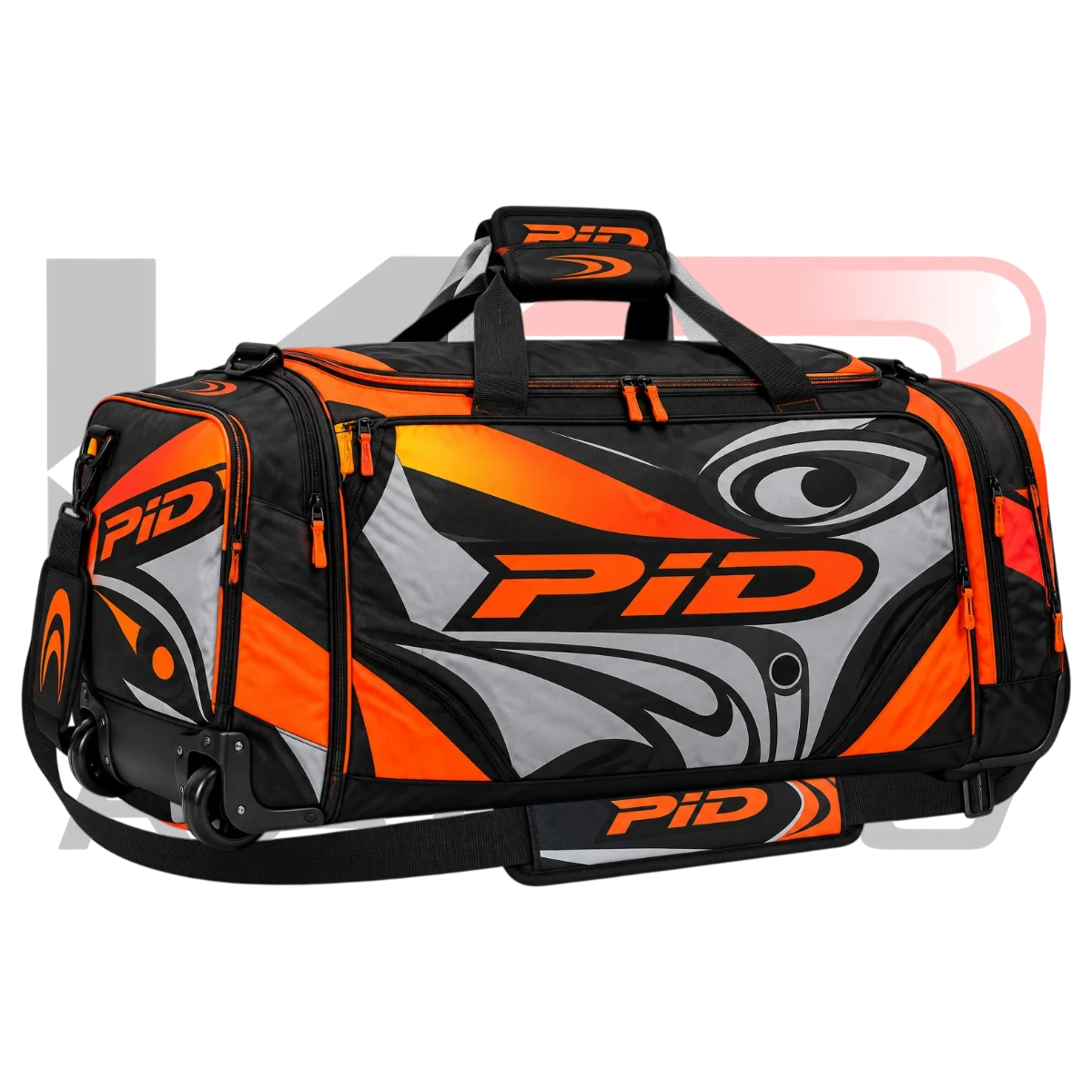 2026 Intrepid Kart Racing Team Gear Bag Black & Orange
