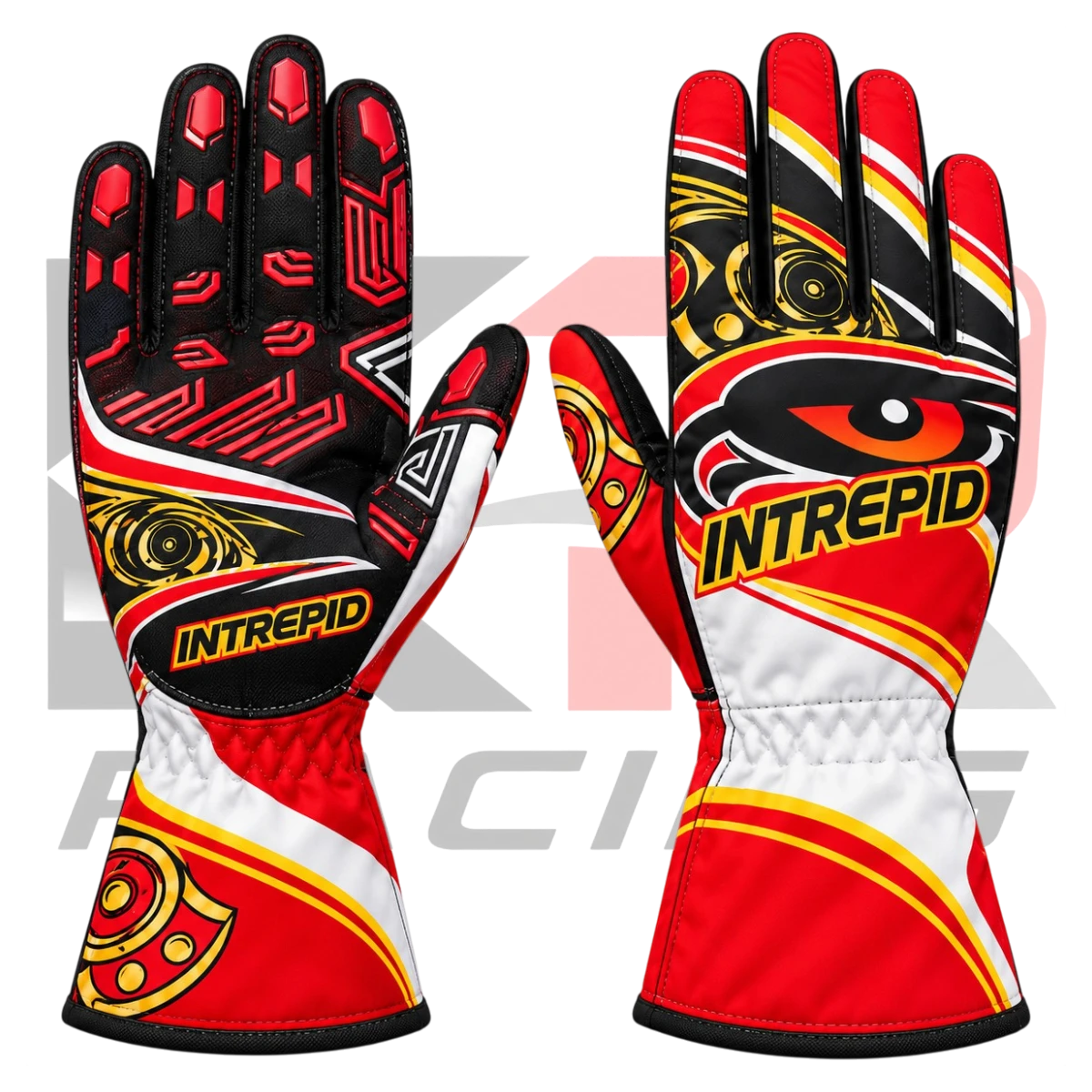 New 2025 Intrepid Kart Racing Team Gloves Black