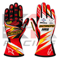 Intrepid Kart Racing Team Gloves White & Red