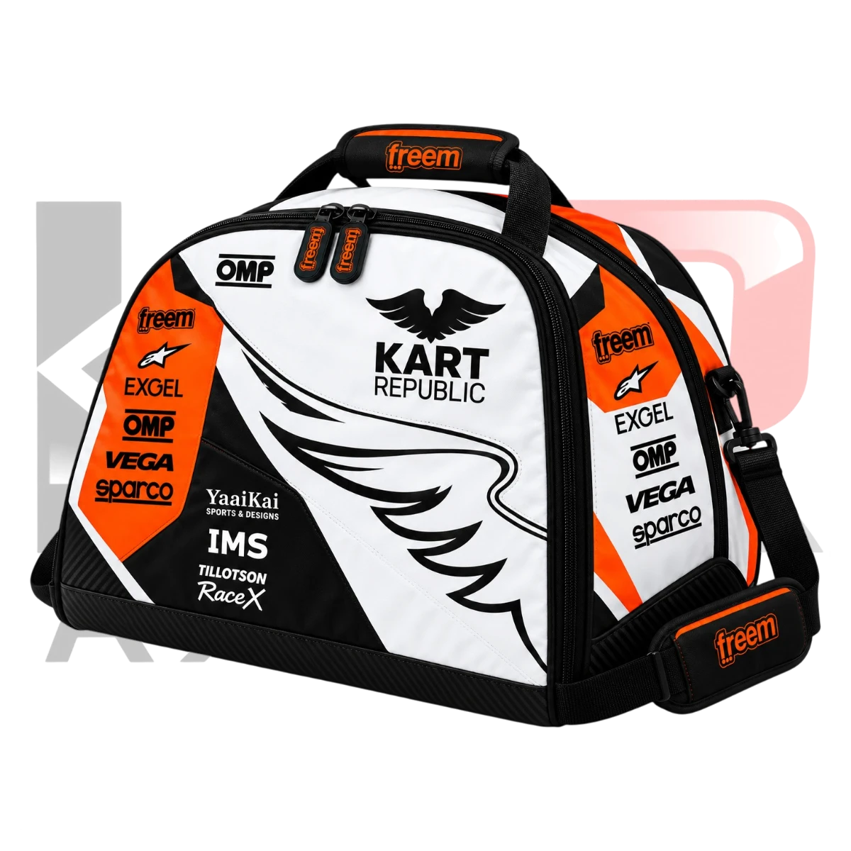 Kart Republic Karting Team Helmet Bag Orange & White