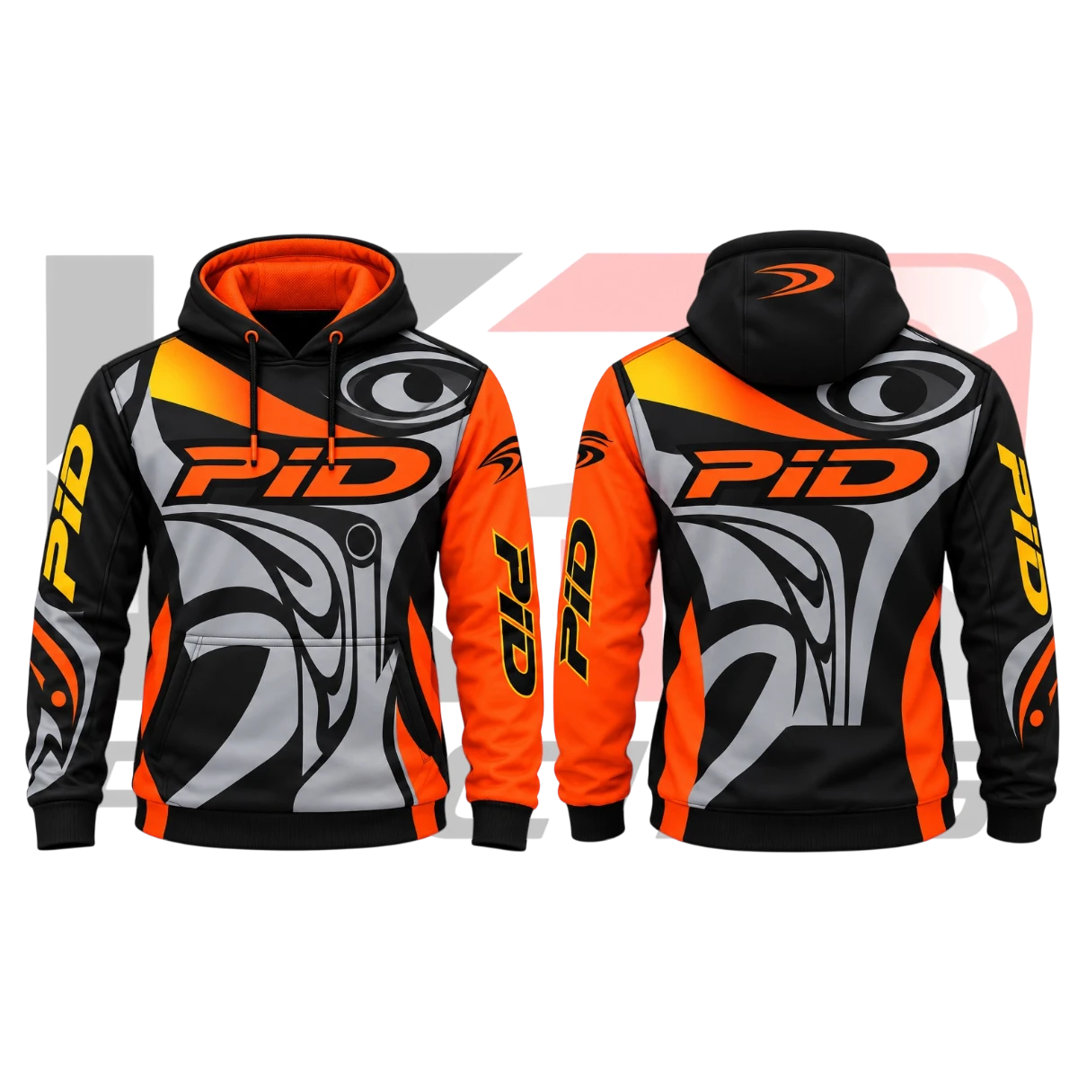 New 2026 Intrepid Kart Racing Team Hoodies Orange & Black