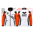 New Kart Republic Karting Team Jacket White & Orange