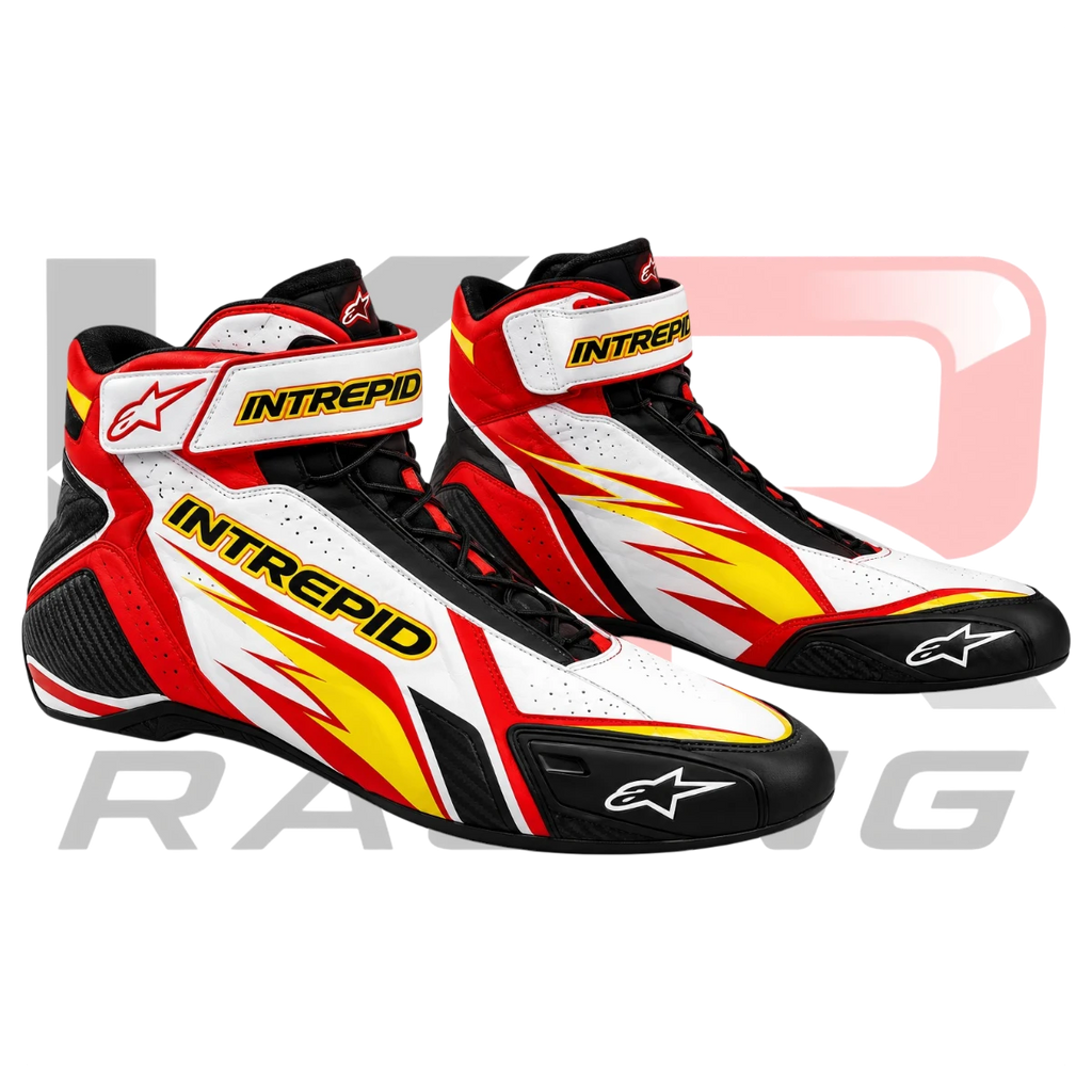 Intrepid Kart Racing Team Shoes White & Red